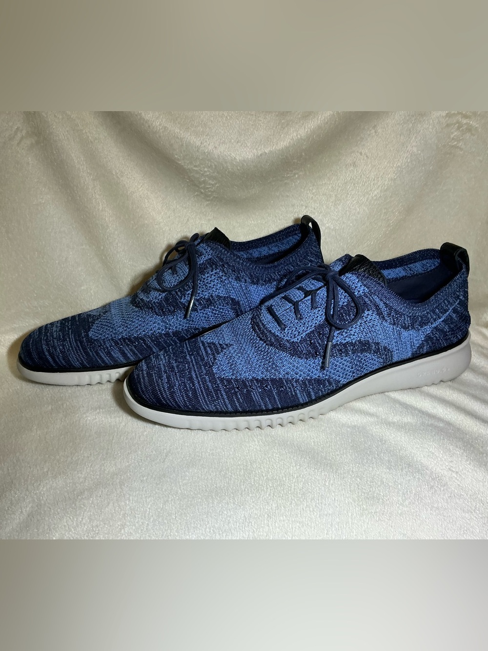 Cole Haan 2.ZeroGrand Wingtip Stitchlite Oxford Blue Shoes men’s size 11